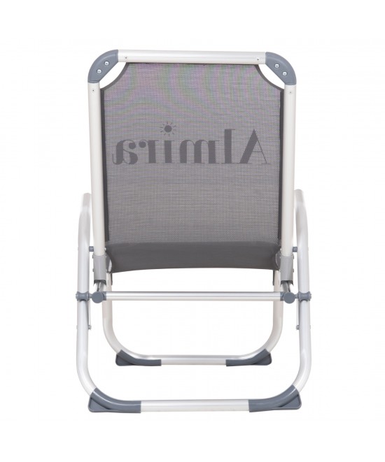 ΚΑΡΕΚΛΑΚΙ ΠΑΡΑΛΙΑΣ ΑΛΟΥΜΙΝΙΟΥ ΒΑΡ.ΤΥΠΟΥ ΥΠΕΡΥΨΩΜΕΝΟ ALMIRA HM6431.10 ΓΚΡΙ 53x68x80Υεκ