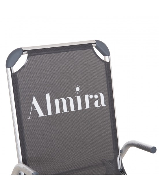 ΚΑΡΕΚΛΑΚΙ ΠΑΡΑΛΙΑΣ ΑΛΟΥΜΙΝΙΟΥ ΒΑΡ.ΤΥΠΟΥ ΥΠΕΡΥΨΩΜΕΝΟ ALMIRA HM6431.10 ΓΚΡΙ 53x68x80Υεκ