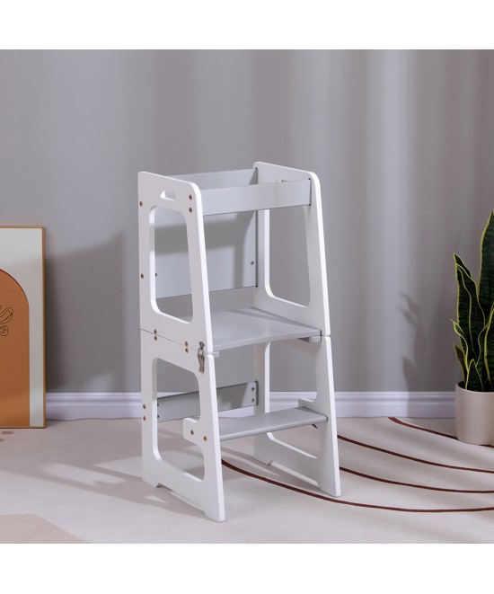 ΠΥΡΓΟΣ ΕΚΜΑΘΗΣΗΣ ΜΕ ΠΙΝΑΚΑ RICKI HM18345.03 ΞΥΛΟ ΠΕΥΚΟΥ ΛΕΥΚΟ/ΓΚΡΙ 37x40x84Υεκ