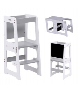 ΠΥΡΓΟΣ ΕΚΜΑΘΗΣΗΣ ΜΕ ΠΙΝΑΚΑ RICKI HM18345.03 ΞΥΛΟ ΠΕΥΚΟΥ ΛΕΥΚΟ/ΓΚΡΙ 37x40x84Υεκ