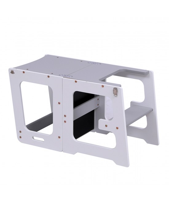 ΠΥΡΓΟΣ ΕΚΜΑΘΗΣΗΣ ΜΕ ΠΙΝΑΚΑ RICKI HM18345.03 ΞΥΛΟ ΠΕΥΚΟΥ ΛΕΥΚΟ/ΓΚΡΙ 37x40x84Υεκ