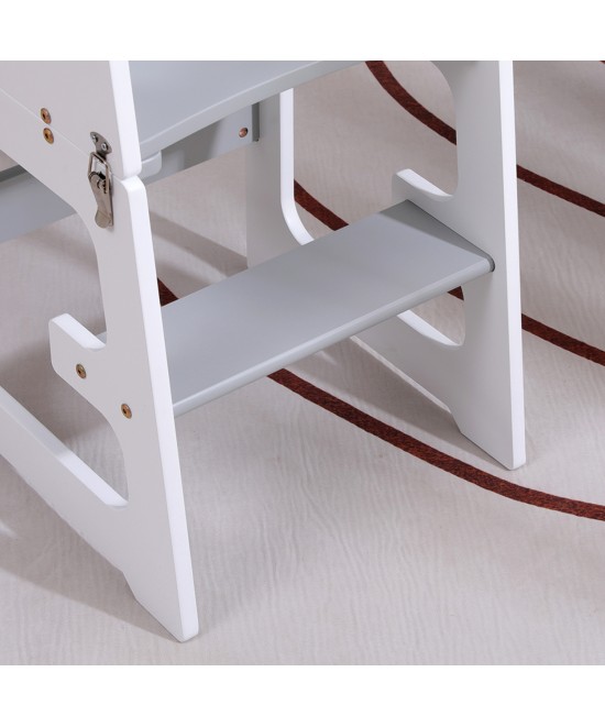 ΠΥΡΓΟΣ ΕΚΜΑΘΗΣΗΣ ΜΕ ΠΙΝΑΚΑ RICKI HM18345.03 ΞΥΛΟ ΠΕΥΚΟΥ ΛΕΥΚΟ/ΓΚΡΙ 37x40x84Υεκ