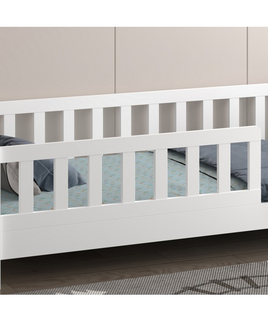 ΚΡΕΒΑΤΙ ΠΑΙΔΙΚΟ HOUSER HM740.03 τ.MONTESSORI ΞΥΛΟ ΠΕΥΚΟ ΛΕΥΚΟ--ΓΙΑ 190x90εκ