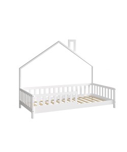 ΚΡΕΒΑΤΙ ΠΑΙΔΙΚΟ HOUSER HM740.03 τ.MONTESSORI ΞΥΛΟ ΠΕΥΚΟ ΛΕΥΚΟ--ΓΙΑ 190x90εκ