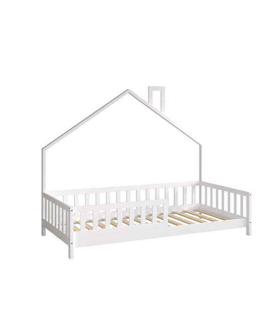 ΚΡΕΒΑΤΙ ΠΑΙΔΙΚΟ HOUSER HM740.03 τ.MONTESSORI ΞΥΛΟ ΠΕΥΚΟ ΛΕΥΚΟ--ΓΙΑ 190x90εκ