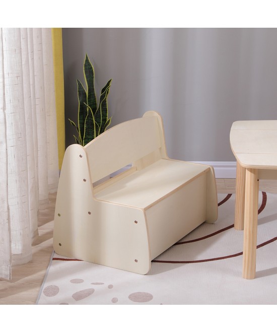 ΠΑΓΚΑΚΙ ΠΑΙΔΙΚΟ ΜΕ ΑΠΟΘ.ΧΩΡΟ RICKI HM18342.01 MDF & ΚΟΝΤΡΑΠΛΑΚΕ ΦΥΣΙΚΟ 63x43x47Υεκ