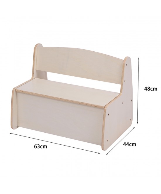 ΠΑΓΚΑΚΙ ΠΑΙΔΙΚΟ ΜΕ ΑΠΟΘ.ΧΩΡΟ RICKI HM18342.01 MDF & ΚΟΝΤΡΑΠΛΑΚΕ ΦΥΣΙΚΟ 63x43x47Υεκ