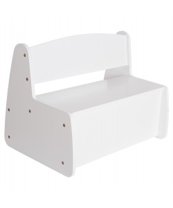 ΠΑΓΚΑΚΙ ΠΑΙΔΙΚΟ ΜΕ ΑΠΟΘ.ΧΩΡΟ RICKI HM18342.03 MDF & ΚΟΝΤΡΑΠΛΑΚΕ ΛΕΥΚΟ 63x43x47Υεκ