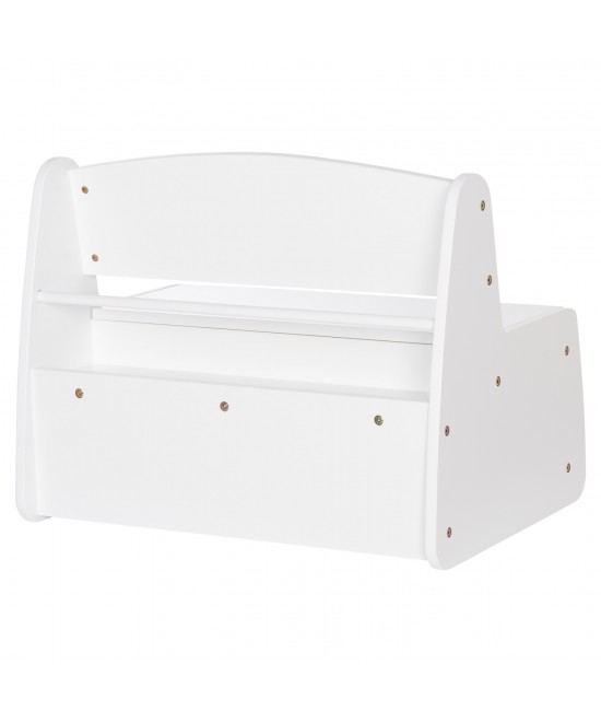 ΠΑΓΚΑΚΙ ΠΑΙΔΙΚΟ ΜΕ ΑΠΟΘ.ΧΩΡΟ RICKI HM18342.03 MDF & ΚΟΝΤΡΑΠΛΑΚΕ ΛΕΥΚΟ 63x43x47Υεκ