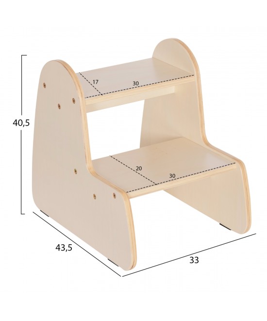ΠΑΙΔΙΚΗ ΣΚΑΛΑ/ΣΚΑΜΠΟ RICKI HM18340.01 MDF & ΚΟΝΤΡΑΠΛΑΚΕ ΦΥΣΙΚΟ 33x43.5x40.5Υεκ