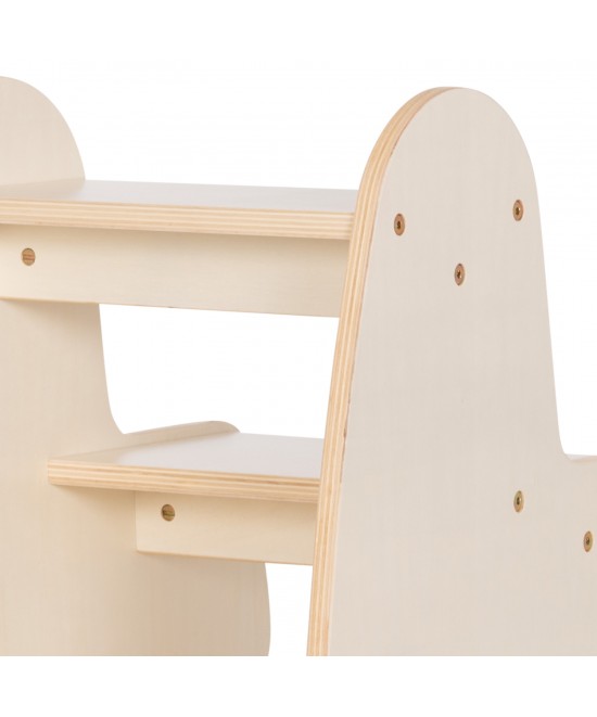 ΠΑΙΔΙΚΗ ΣΚΑΛΑ/ΣΚΑΜΠΟ RICKI HM18340.01 MDF & ΚΟΝΤΡΑΠΛΑΚΕ ΦΥΣΙΚΟ 33x43.5x40.5Υεκ