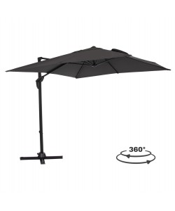 ΟΜΠΡΕΛΑ ΠΙΣΙΝΑΣ JAVANTE HM6623.01 ΓΚΡΙ ΑΛΟΥΜΙΝΙΟ & ΣΚΙΑΣΤΡΟ 2.7x2.7x2.7Yμ