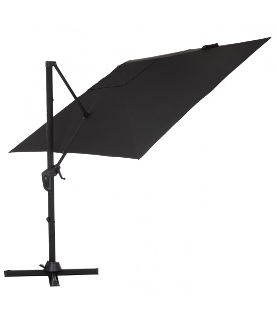 ΟΜΠΡΕΛΑ ΠΙΣΙΝΑΣ JAVANTE HM6623.01 ΓΚΡΙ ΑΛΟΥΜΙΝΙΟ & ΣΚΙΑΣΤΡΟ 2.7x2.7x2.7Yμ