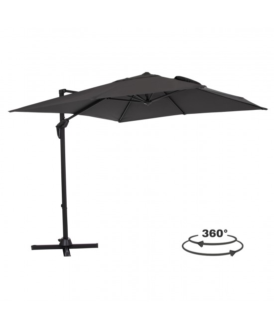 ΟΜΠΡΕΛΑ ΠΙΣΙΝΑΣ JAVANTE HM6623.01 ΓΚΡΙ ΑΛΟΥΜΙΝΙΟ & ΣΚΙΑΣΤΡΟ 2.7x2.7x2.7Yμ