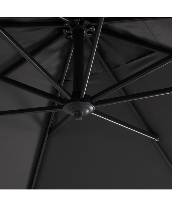 ΟΜΠΡΕΛΑ ΠΙΣΙΝΑΣ JAVANTE HM6623.01 ΓΚΡΙ ΑΛΟΥΜΙΝΙΟ & ΣΚΙΑΣΤΡΟ 2.7x2.7x2.7Yμ