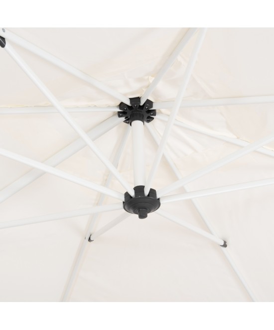 ΟΜΠΡΕΛΑ ΠΙΣΙΝΑΣ JAVANTE HM6623.02 ΛΕΥΚΟ ΑΛΟΥΜΙΝΙΟ & ΣΚΙΑΣΤΡΟ 2.7x2.7x2.7Yμ