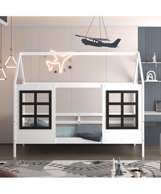 ΠΑΙΔΙΚΟ ΚΡΕΒΑΤΙ τ.MONTESSORI DOMER HM742.01 ΞΥΛΟ ΠΕΥΚΟΥ ΛΕΥΚΟ--ΓΙΑ 90x190εκ