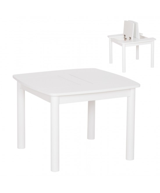 ΤΡΑΠΕΖΑΚΙ ΠΑΙΔΙΚΟ ΜΕ ΑΠΟΘ.ΧΩΡΟΥΣ RICKI HM18339.03 MDF & ΣΥΜΗΔΑ ΣΕ ΛΕΥΚΟ 65x65x47Υεκ