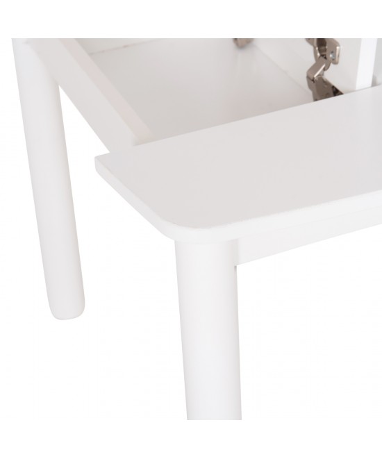 ΤΡΑΠΕΖΑΚΙ ΠΑΙΔΙΚΟ ΜΕ ΑΠΟΘ.ΧΩΡΟΥΣ RICKI HM18339.03 MDF & ΣΥΜΗΔΑ ΣΕ ΛΕΥΚΟ 65x65x47Υεκ