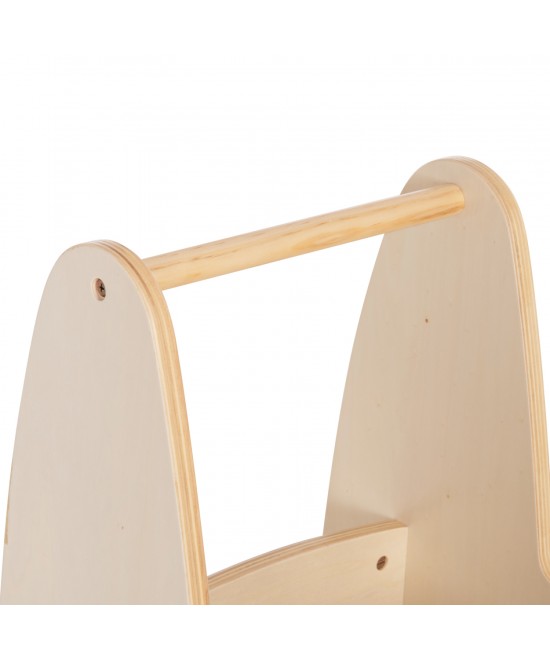 ΠΑΙΔΙΚΟ ΤΡΟΛΕΥ/ΚΑΡΟΤΣΑΚΙ RICKI HM18341.01 MDF & ΚΟΝΤΡΑΠΛΑΚΕ ΦΥΣΙΚΟ 33x45x50Υεκ