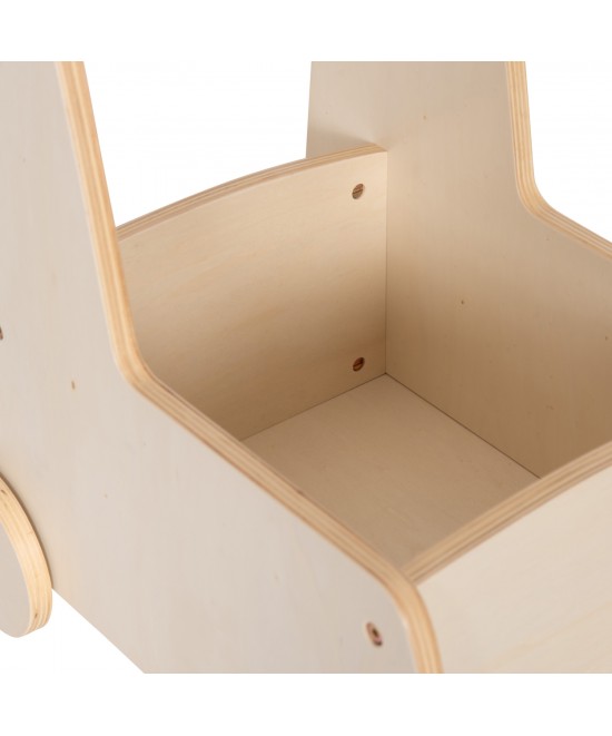 ΠΑΙΔΙΚΟ ΤΡΟΛΕΥ/ΚΑΡΟΤΣΑΚΙ RICKI HM18341.01 MDF & ΚΟΝΤΡΑΠΛΑΚΕ ΦΥΣΙΚΟ 33x45x50Υεκ