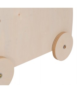 ΠΑΙΔΙΚΟ ΤΡΟΛΕΥ/ΚΑΡΟΤΣΑΚΙ RICKI HM18341.01 MDF & ΚΟΝΤΡΑΠΛΑΚΕ ΦΥΣΙΚΟ 33x45x50Υεκ