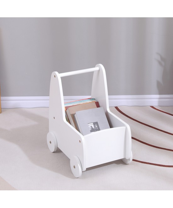 ΠΑΙΔΙΚΟ ΤΡΟΛΕΥ/ΚΑΡΟΤΣΑΚΙ RICKI HM18341.03 MDF & ΚΟΝΤΡΑΠΛΑΚΕ ΛΕΥΚΟ 33x45x50Υεκ