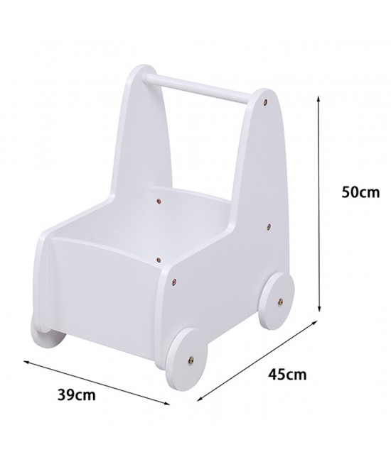 ΠΑΙΔΙΚΟ ΤΡΟΛΕΥ/ΚΑΡΟΤΣΑΚΙ RICKI HM18341.03 MDF & ΚΟΝΤΡΑΠΛΑΚΕ ΛΕΥΚΟ 33x45x50Υεκ