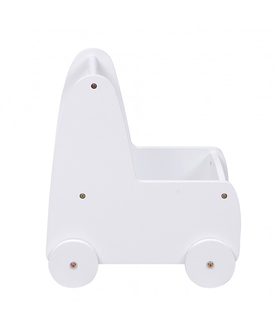 ΠΑΙΔΙΚΟ ΤΡΟΛΕΥ/ΚΑΡΟΤΣΑΚΙ RICKI HM18341.03 MDF & ΚΟΝΤΡΑΠΛΑΚΕ ΛΕΥΚΟ 33x45x50Υεκ