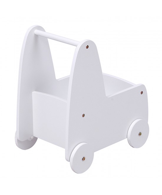 ΠΑΙΔΙΚΟ ΤΡΟΛΕΥ/ΚΑΡΟΤΣΑΚΙ RICKI HM18341.03 MDF & ΚΟΝΤΡΑΠΛΑΚΕ ΛΕΥΚΟ 33x45x50Υεκ