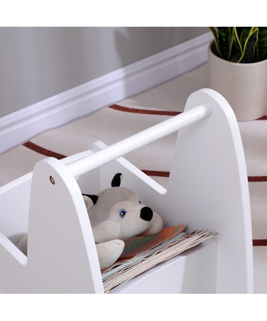 ΠΑΙΔΙΚΟ ΤΡΟΛΕΥ/ΚΑΡΟΤΣΑΚΙ RICKI HM18341.03 MDF & ΚΟΝΤΡΑΠΛΑΚΕ ΛΕΥΚΟ 33x45x50Υεκ