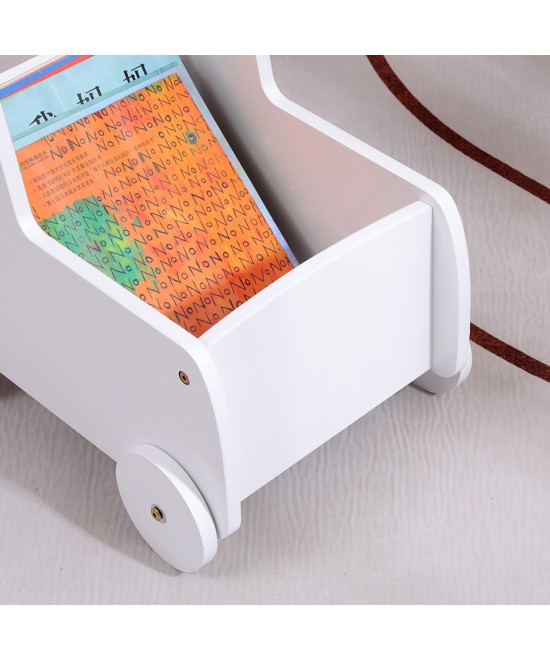 ΠΑΙΔΙΚΟ ΤΡΟΛΕΥ/ΚΑΡΟΤΣΑΚΙ RICKI HM18341.03 MDF & ΚΟΝΤΡΑΠΛΑΚΕ ΛΕΥΚΟ 33x45x50Υεκ