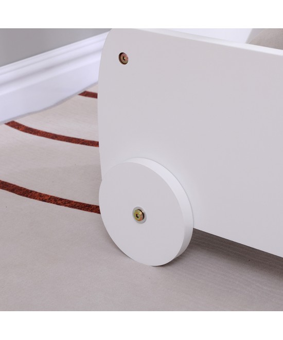 ΠΑΙΔΙΚΟ ΤΡΟΛΕΥ/ΚΑΡΟΤΣΑΚΙ RICKI HM18341.03 MDF & ΚΟΝΤΡΑΠΛΑΚΕ ΛΕΥΚΟ 33x45x50Υεκ