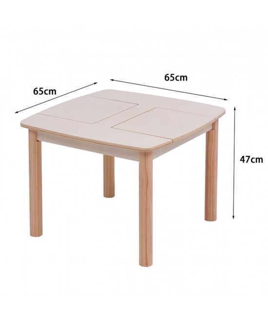 ΤΡΑΠΕΖΑΚΙ ΠΑΙΔΙΚΟ ΜΕ ΑΠΟΘ.ΧΩΡΟΥΣ RICKI HM18339.01 MDF & ΣΥΜΗΔΑ ΣΕ ΦΥΣΙΚΟ 65x65x47Υεκ