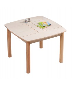 ΤΡΑΠΕΖΑΚΙ ΠΑΙΔΙΚΟ ΜΕ ΑΠΟΘ.ΧΩΡΟΥΣ RICKI HM18339.01 MDF & ΣΥΜΗΔΑ ΣΕ ΦΥΣΙΚΟ 65x65x47Υεκ