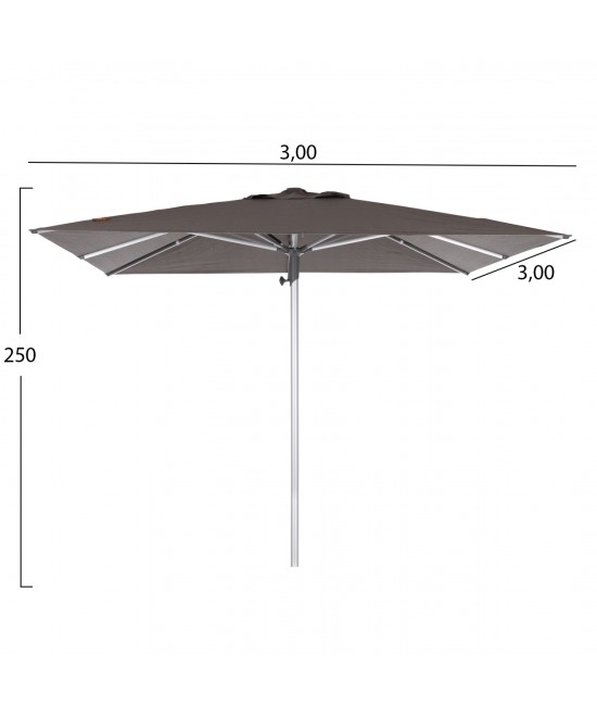 ΟΜΠΡΕΛΑ ΕΠΑΓΓΕΛΜΑΤΙΚΗ GLADELL 3X3m HM6604.01 ΓΚΡΙ ΠΑΝΙ-ΑΝΟΔΙΩΜΕΝΟ ΑΛΟΥΜΙΝΙΟ