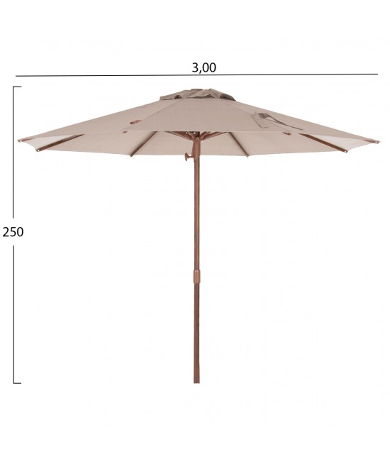ΕΠΑΓΓΕΛΜΑΤΙΚΗ ΟΜΠΡΕΛΑ GLADELL Φ3,00μ HM6603.02 ΜΠΕΖ ΠΑΝΙ-HEAT TRANSFER ΑΛΟΥMΙΝΙΟ (ΧΩΡΙΣ ΒΑΣΗ)