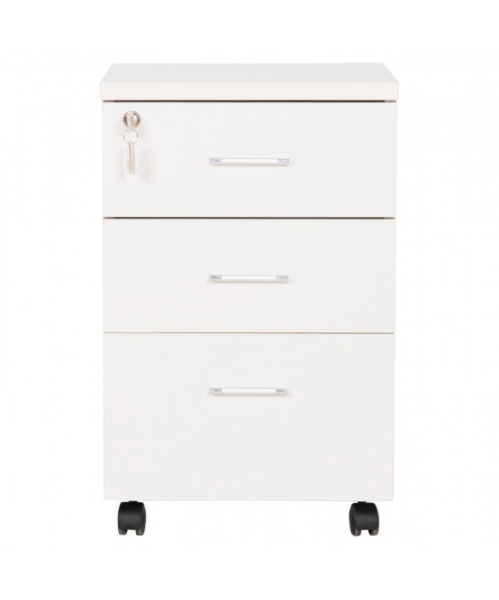 ΣΥΡΤΑΡΙΕΡΑ ΓΡΑΦΕΙΟΥ ΜΕ ΚΛΕΙΔΑΡΙΑ VANCE HM2159 ΛΕΥΚΗ ΜΕΛΑΜΙΝΗ-ΡΟΔΑΚΙΑ 39x40x60Υεκ.