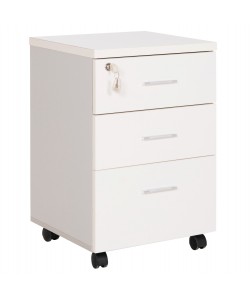 ΣΥΡΤΑΡΙΕΡΑ ΓΡΑΦΕΙΟΥ ΜΕ ΚΛΕΙΔΑΡΙΑ VANCE HM2159 ΛΕΥΚΗ ΜΕΛΑΜΙΝΗ-ΡΟΔΑΚΙΑ 39x40x60Υεκ.