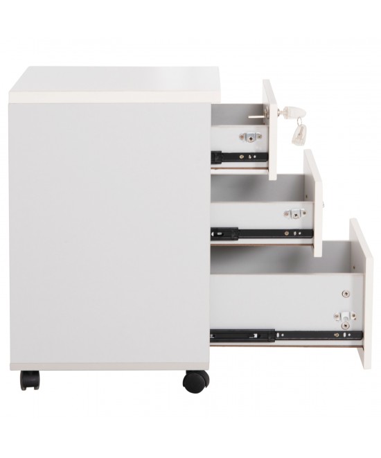 ΣΥΡΤΑΡΙΕΡΑ ΓΡΑΦΕΙΟΥ ΜΕ ΚΛΕΙΔΑΡΙΑ VANCE HM2159 ΛΕΥΚΗ ΜΕΛΑΜΙΝΗ-ΡΟΔΑΚΙΑ 39x40x60Υεκ.