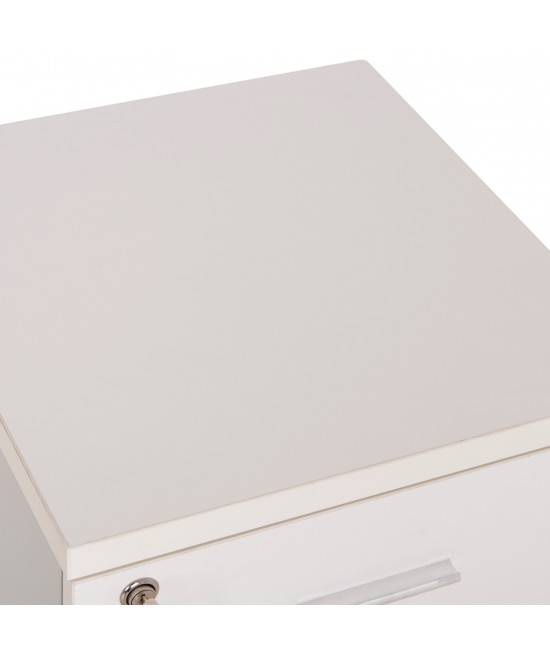 ΣΥΡΤΑΡΙΕΡΑ ΓΡΑΦΕΙΟΥ ΜΕ ΚΛΕΙΔΑΡΙΑ VANCE HM2159 ΛΕΥΚΗ ΜΕΛΑΜΙΝΗ-ΡΟΔΑΚΙΑ 39x40x60Υεκ.