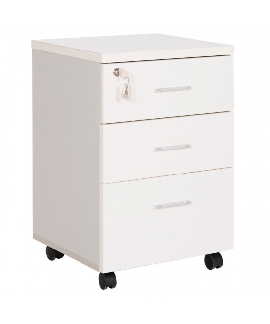 ΣΥΡΤΑΡΙΕΡΑ ΓΡΑΦΕΙΟΥ ΜΕ ΚΛΕΙΔΑΡΙΑ VANCE HM2159 ΛΕΥΚΗ ΜΕΛΑΜΙΝΗ-ΡΟΔΑΚΙΑ 39x40x60Υεκ.