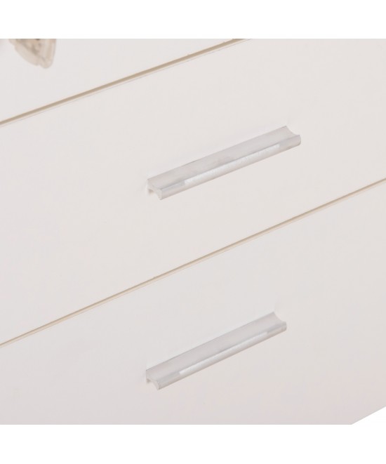 ΣΥΡΤΑΡΙΕΡΑ ΓΡΑΦΕΙΟΥ ΜΕ ΚΛΕΙΔΑΡΙΑ VANCE HM2159 ΛΕΥΚΗ ΜΕΛΑΜΙΝΗ-ΡΟΔΑΚΙΑ 39x40x60Υεκ.