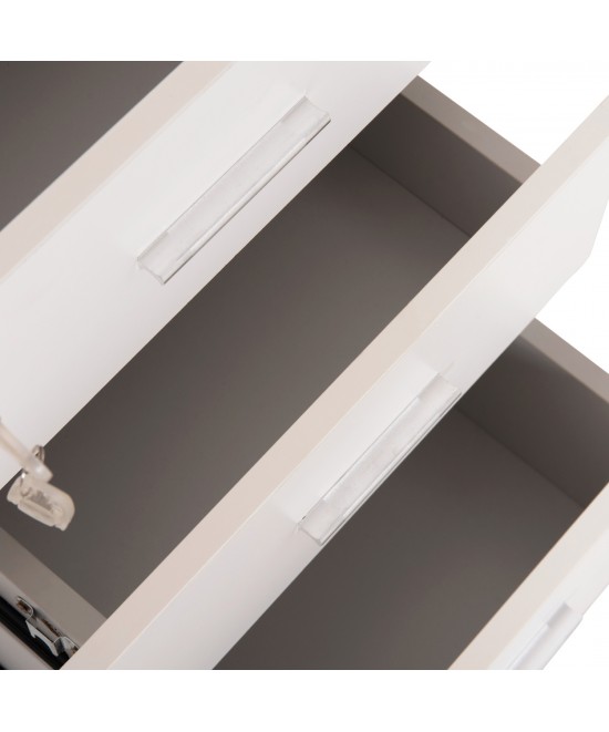 ΣΥΡΤΑΡΙΕΡΑ ΓΡΑΦΕΙΟΥ ΜΕ ΚΛΕΙΔΑΡΙΑ VANCE HM2159 ΛΕΥΚΗ ΜΕΛΑΜΙΝΗ-ΡΟΔΑΚΙΑ 39x40x60Υεκ.