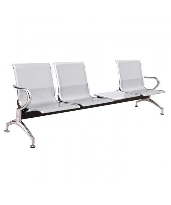 ΠΑΓΚΑΚΙ Τ.ΑΕΡΟΔΡΟΜΙΟΥ 3ΘΕΣΙΟ+ΤΡΑΠΕΖΙ AVIATOR HM18403 ΜΕΤΑΛΛΟ MESH ΓΚΡΙ 222x64x76Υεκ