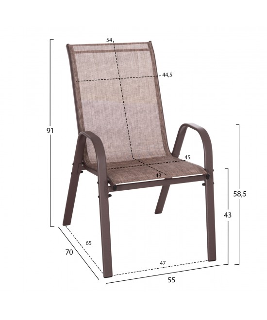 ΣΕΤ ΤΡΑΠΕΖΑΡΙΑΣ 5ΤΜΧ ΕΞΩΤ.ΧΩΡΟΥ LEOFER HM21009 ΤΡΑΠΕΖΙ & 4 ΠΟΛΥΘΡΟΝΕΣ--ΚΑΦΕ