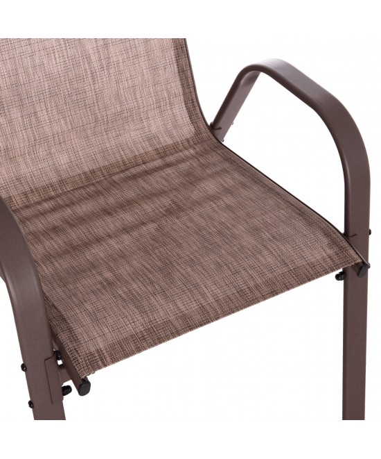 ΣΕΤ ΤΡΑΠΕΖΑΡΙΑΣ 5ΤΜΧ ΕΞΩΤ.ΧΩΡΟΥ LEOFER HM21009 ΤΡΑΠΕΖΙ & 4 ΠΟΛΥΘΡΟΝΕΣ--ΚΑΦΕ