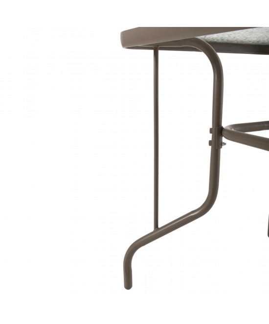 ΣΕΤ ΤΡΑΠΕΖΑΡΙΑΣ 5ΤΜΧ LEONE HM10835.04 ΚΑΡΕΚΛΕΣ ΜΕΤΑΛΛΙΚΕΣ & ΤΡΑΠΕΖΙ 110x60εκ ΣΑΜΠΑΝΙ