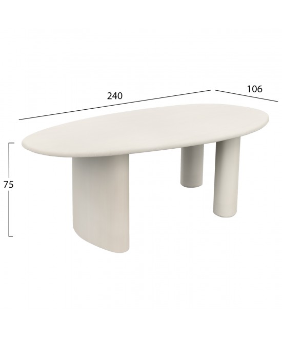 ΤΡΑΠΕΖΙ ΤΡΑΠΕΖΑΡΙΑΣ FIBER CEMENT ΟΒΑΛ VOLPE HM6599.02 ΜΠΕΖ 240x106x75Υεκ ΤΡΑΠΕΖΙ ΤΡΑΠΕΖΑΡΙΑΣ FIBER CEMENT ΟΒΑΛ VOLPE HM6599.02 ΜΠΕΖ 240x106x75Υεκ