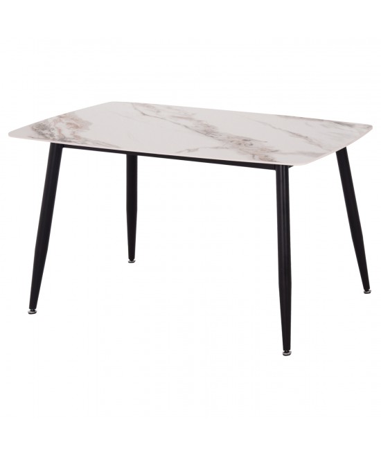 ΤΡΑΠΕΖΙ RAVEN HM9854.04 ΚΕΡΑΜΙΚΟ TOP ΜΕ ΟΨΗ ΜΑΡΜΑΡΟΥ τ.CALACATTA 120x70x73Υεκ.